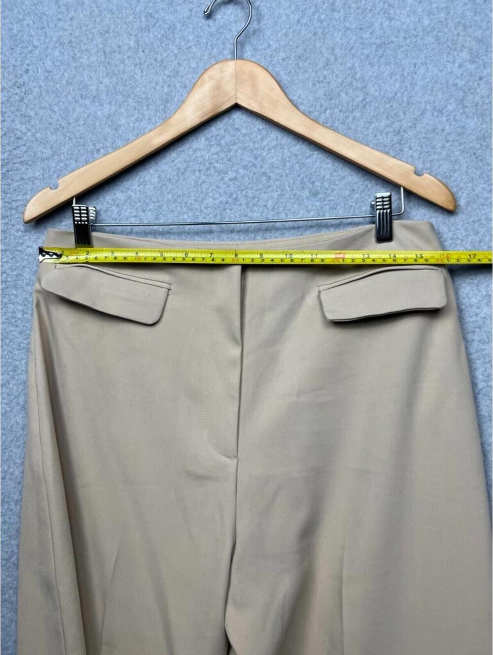 Zara Straight Leg Pants Womens Size L Beige Minimalist Simple Career Office - Picture 3 of 11